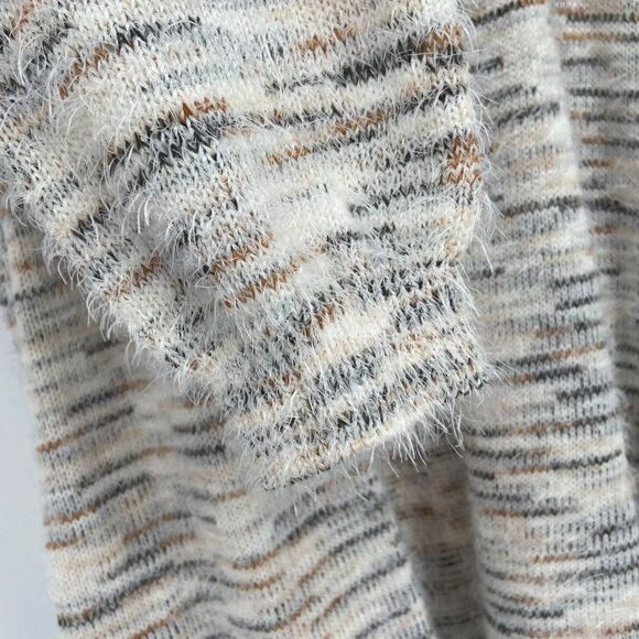 Knox Rose Open Front Tie Belt Cardigan Sweater Small Cream/Tan/Black Size Small - Picture 10 of 11